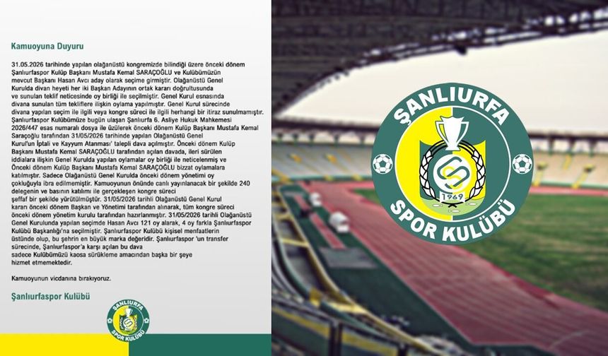 Şanlıurfaspor Kongresi Mahkemelik Oldu! Kayyum Talebi Gündemde