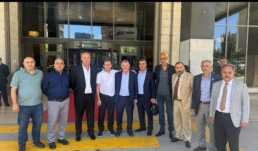 Şanlıurfa Kasaplar Odası Başkanı Mustafa Demircan Ankara yolunda