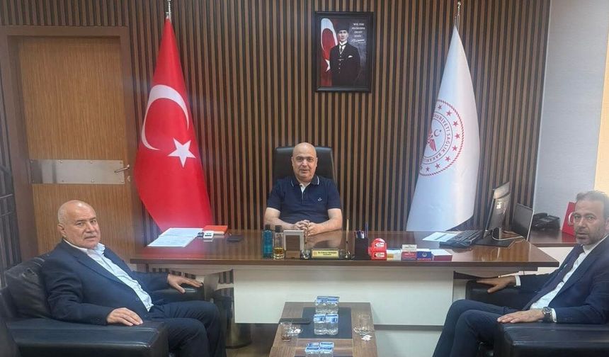 ŞESOB Başkanı Karacabey'den Başhekim Gerger'e Hayırlı Olsun Ziyareti