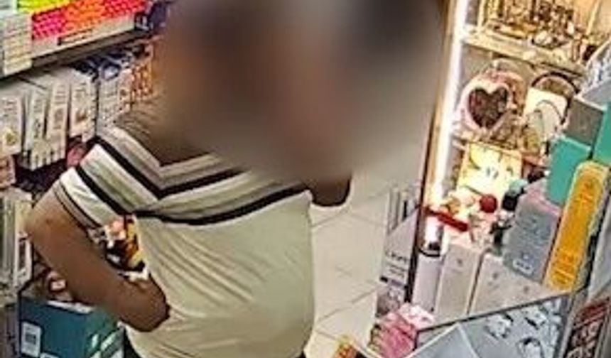 Şanlıurfa’da Kırtasiyede Parfüm Hırsızlığı Kamerada