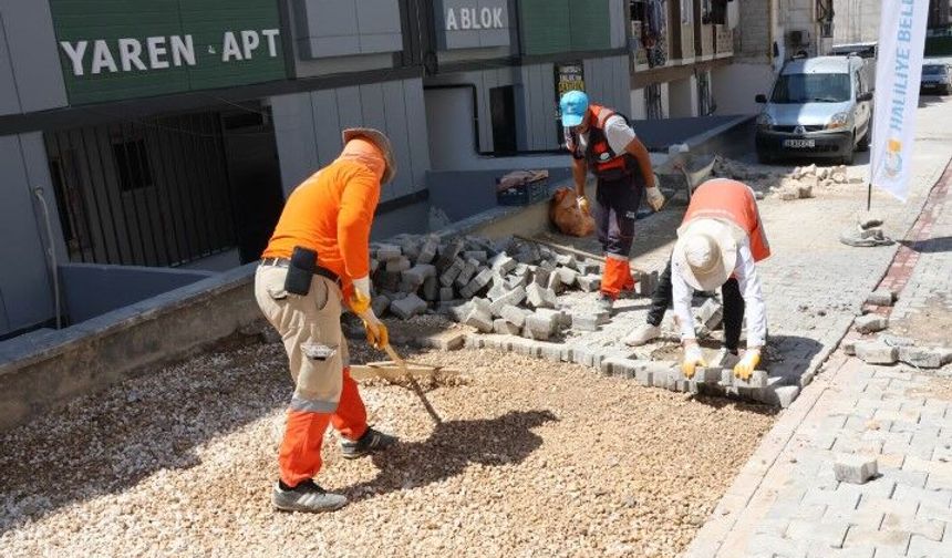 Şanlıurfa Haliliye'de Parke Döşeme Çalışmaları Hız Kesmeden Devam Ediyor