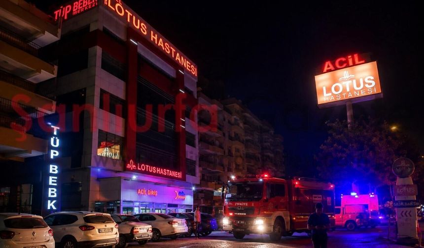 Şanlıurfa’da Hastanede Yangın Paniği