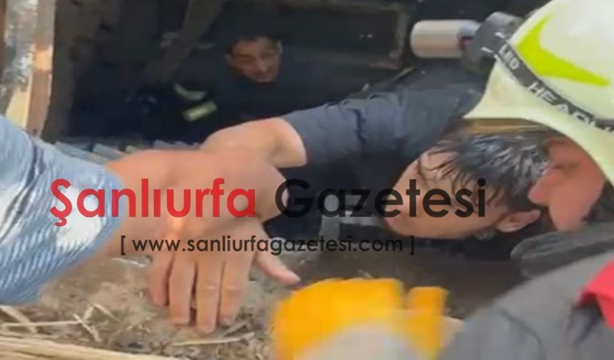 Şanlıurfa’da kuyuya düşen genç itfaiye ekiplerince kurtarıldı