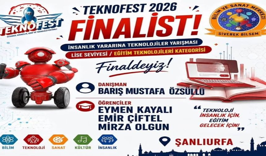 Şanlıurfalı o öğrencilerden başarılı atak: O proje TEKNOFEST 2026’da Finalde!