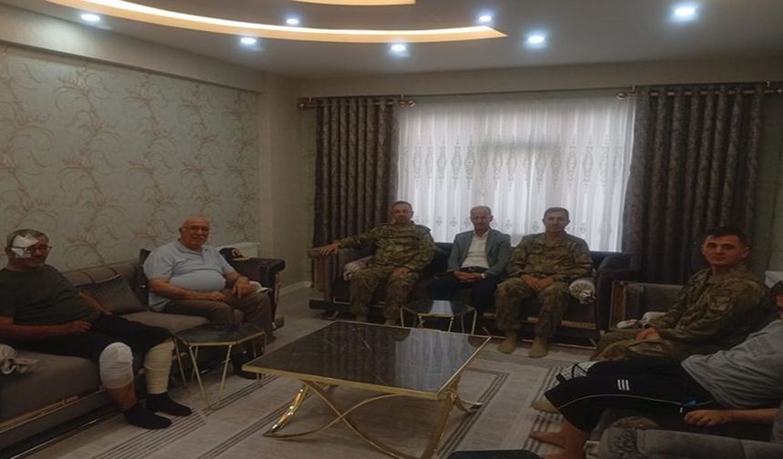 Başkan Yavuz ve beraberindeki heyetten Gazi Ömer Çalışkan'a ziyaret