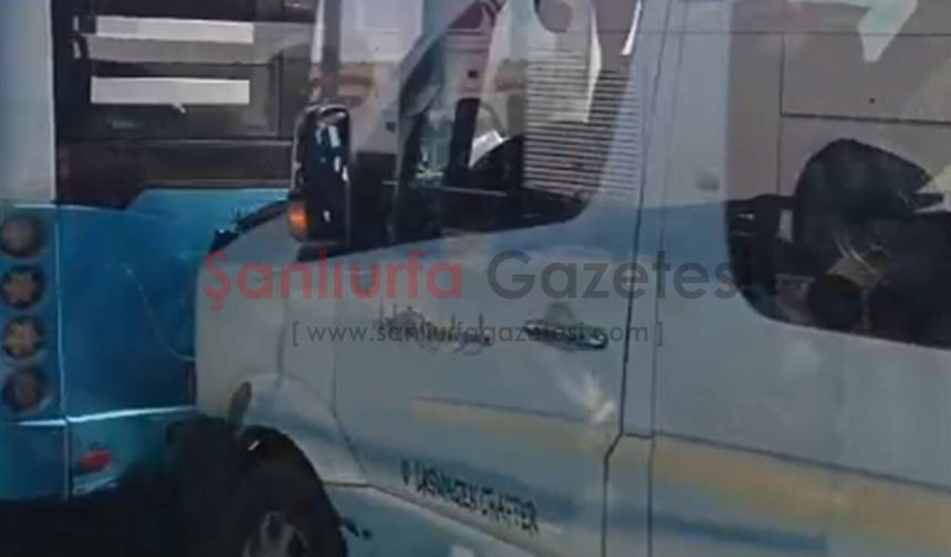 Şanlıurfa’da belediye otobüsü ile minibüs çarpıştı