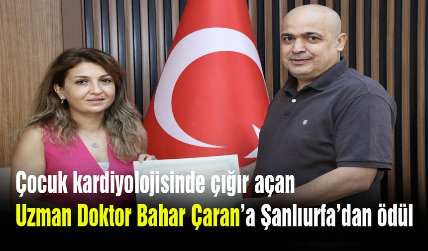 Şanlıurfa’dan ayrılan o isme ödül: "Katkılarından dolayı teşekkür ederiz"