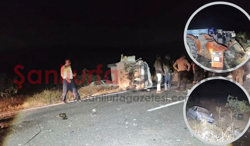 Şanlıurfa’da Kaza: Traktör Ortadan İkiye Ayrıldı, 3 Kişi Yaralandı