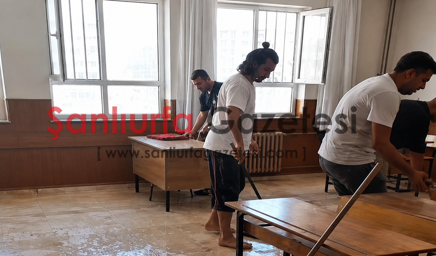 Şanlıurfa’da öğretmen ve öğrencilerden örnek davranış: “Beraber temizlediler!”