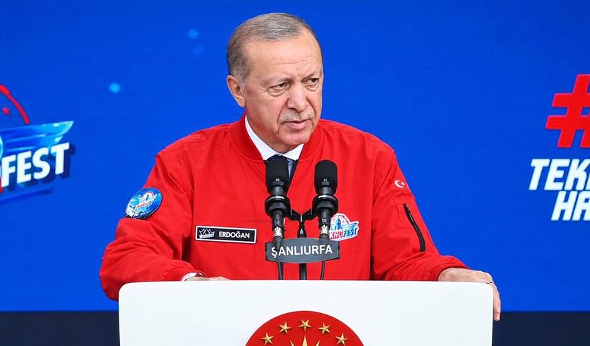 Cumhurbaşkanı Erdoğan Şanlıurfa'da düzenlenen TEKNOFEST Güneydoğu'da konuşuyor