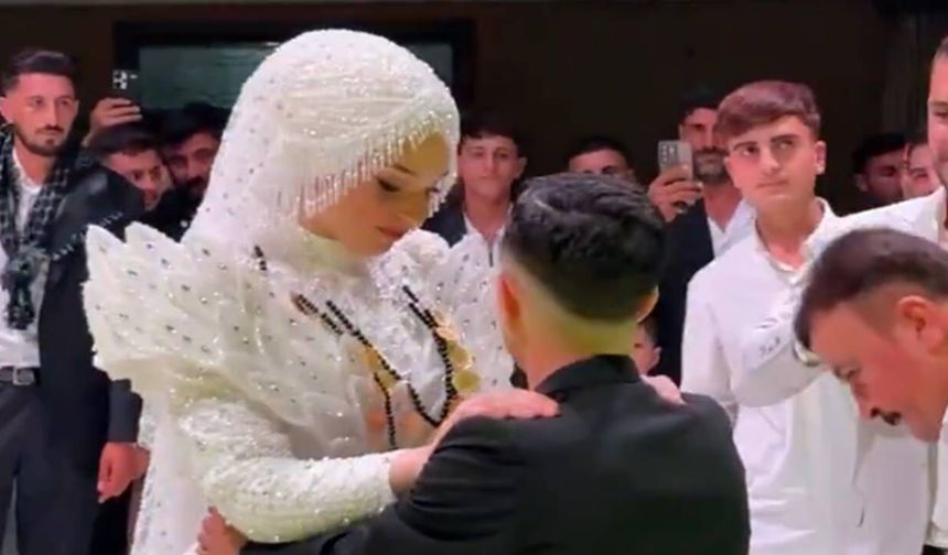 Şanlıurfa'da Düğün görüntüleri sosyal medyada gündem oldu! En çok boy farkı konuşuldu