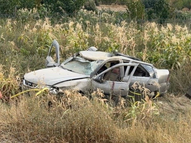Kontrolden Çıkan Otomobil Takla Atarak Şarampole Düştü!