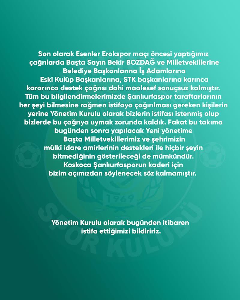 Yöneti̇m İsti̇fa