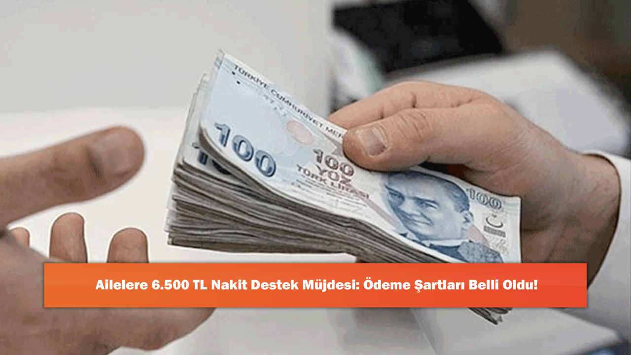Ailelere 6.500 TL Nakit Destek Müjdesi: Ödeme Şartları Belli Oldu!