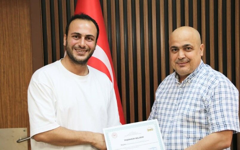 Başhekim Dr. Yılmaz Gerger’den Op. Dr. Selim Tümkaya’ya Teşekkür Belgesi