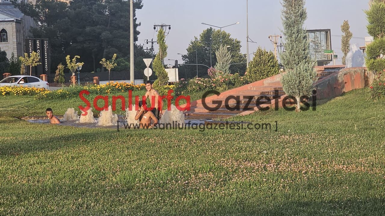Şanlıurfa’da çocukların tehlikeli serinleme oyunu!