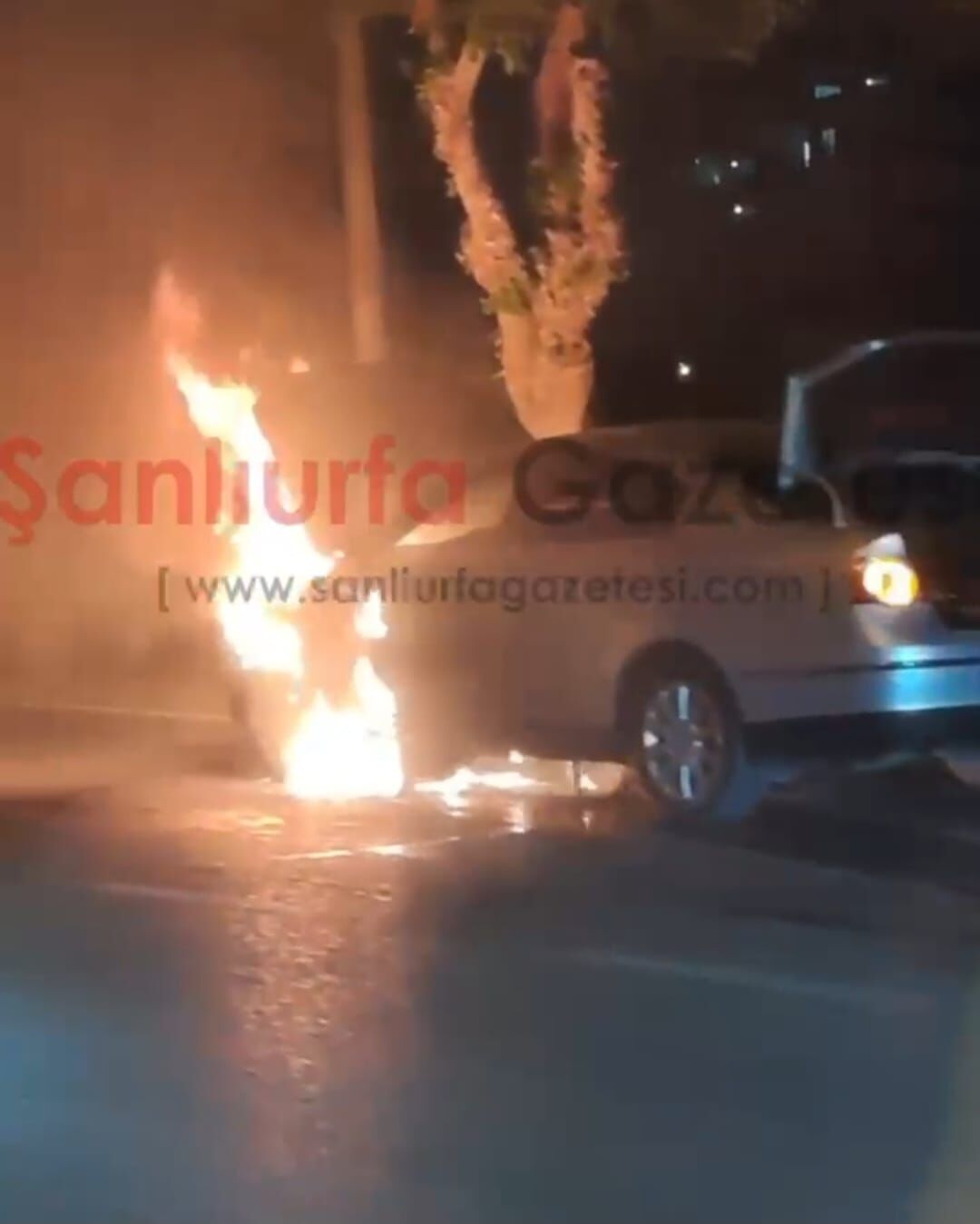 Şanlıurfa'da Seyir Halindeki Otomobil Alevlere Teslim Oldu
