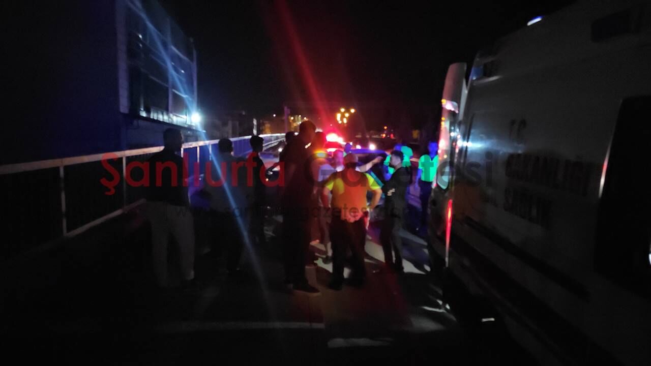 Şanlıurfa'da Otomobil Orta Refüje Çarptı Sürücü Yaralandı (1)