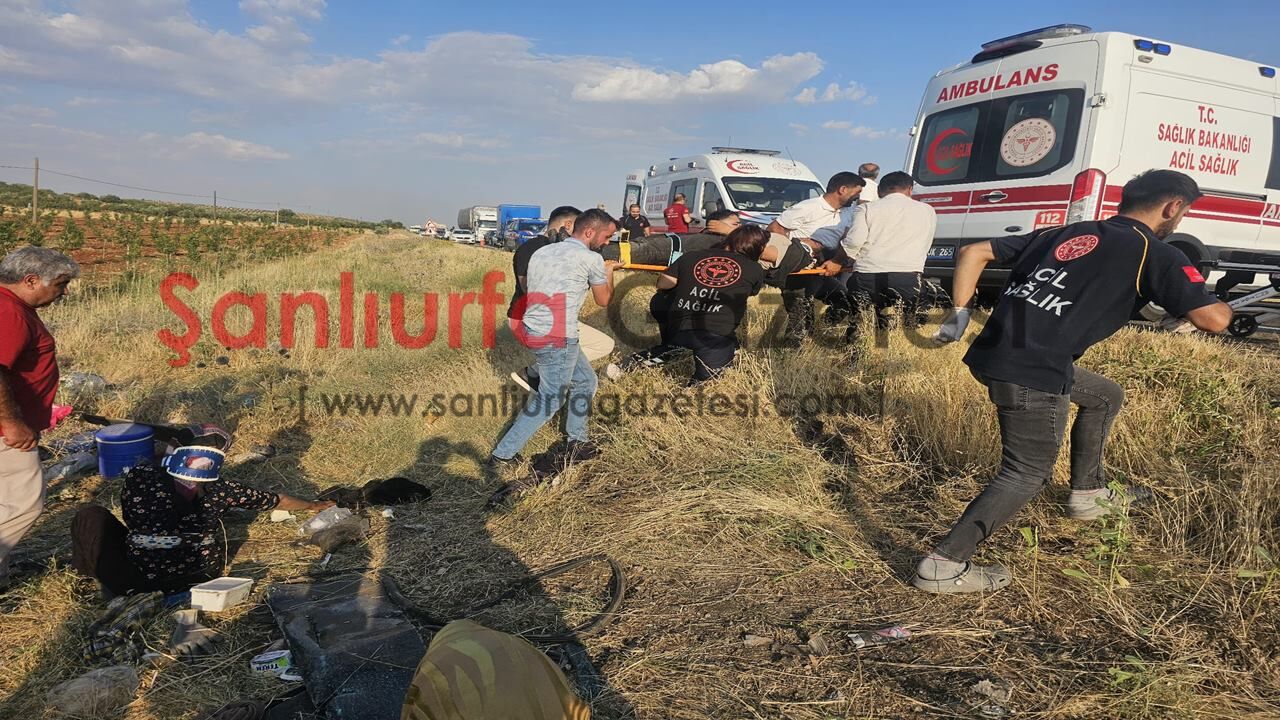 Şanlıurfa'da Tarım İşçilerini Taşıyan Minibüs Şarampole Devrildi: 20 Yaralı