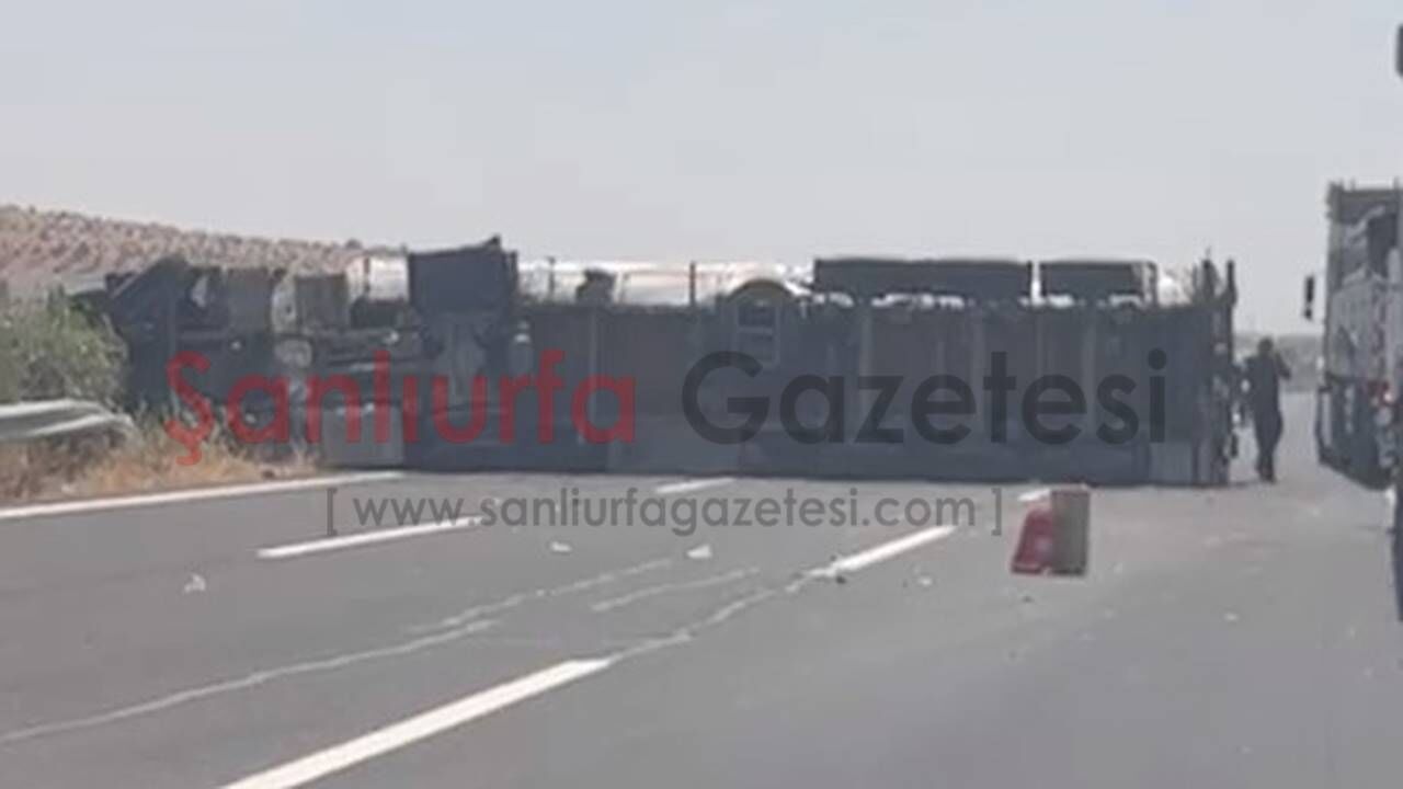 Şanlıurfa'da Akaryakıt Tankeri Devrildi: 1 Yaralı