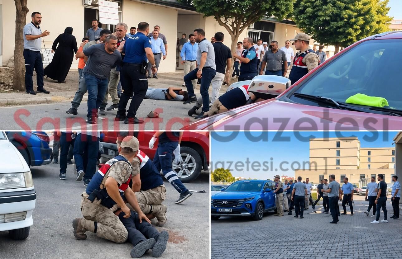 Şanlıurfa'da hastane önünde silahlı saldırı! Şüphelilerin gözaltı anı kameraya yansıdı