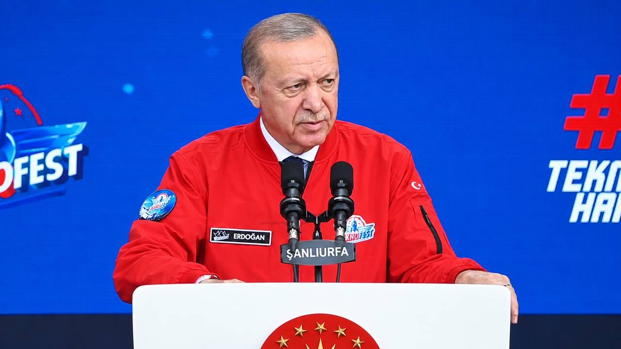 Cumhurbaşkanı Erdoğan Şanlıurfa'da düzenlenen TEKNOFEST Güneydoğu'da konuşuyor