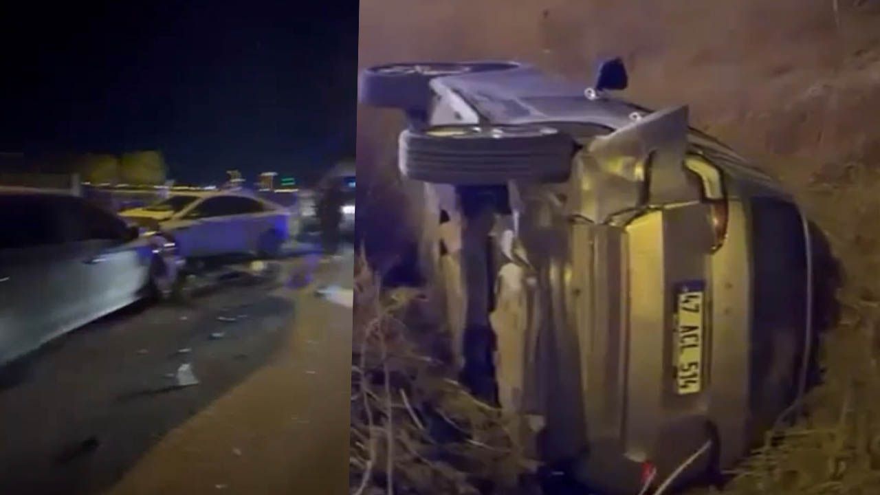 Mardin Nusaybin'de zincirleme trafik kazası: 4 Yaralı!