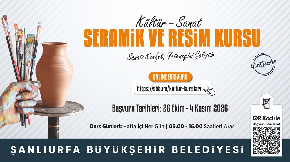 Şanlıurfa’da ücretsiz seramik ve resim kursu başvuruları başladı!